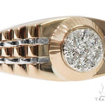 14K Two Tone Gold Men's Diamond Ring 64666 - Image 2