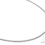 14K White Gold Solid Franco Link Chain 18 Inches 1.1mm 65607 - Image 1
