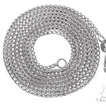 14K White Gold Solid Franco Chain 24 Inches 1.1mm 65609 - Image 3