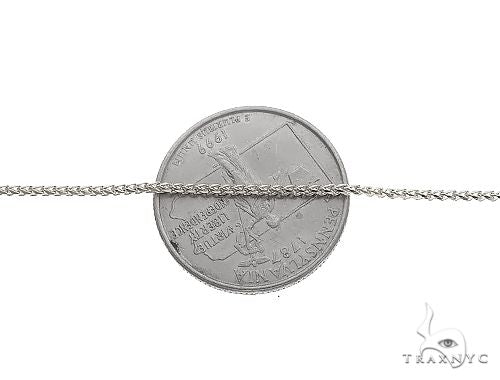 14K White Gold Solid Franco Chain 24 Inches 1.1mm 65609 - Image 4