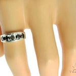 14K White Gold Black Diamond Band 65004 - Image 8