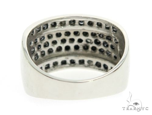14K White Gold Black Diamond Band 64144 - Image 5