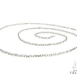 14K White Gold Cable Link Chain 18 Inches 1.4mm   64400 - Image 4