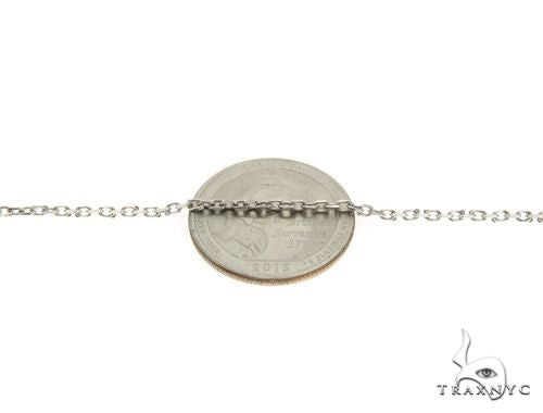 14K White Gold Cable Link Chain 20 Inches 1.4mm   64401 - Image 3