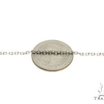 14K White Gold Cable Link Chain 22 Inches 1.4mm   64402 - Image 3