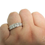 14K White Gold Channel Diamond Band 61483 - Image 7