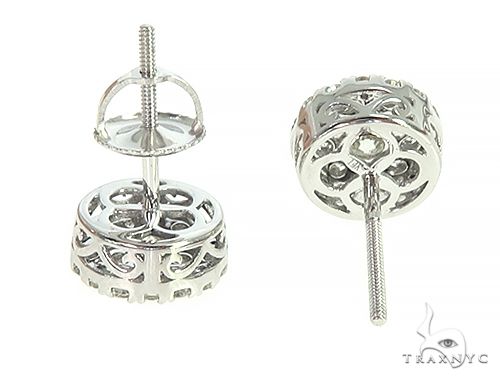 14K Gold Cluster Stud Earrings 65853 - Image 4