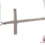 14K White Gold Cross Crucifix Necklace 33976 - Image 2
