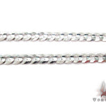 14K White Gold Solid Curb Link Chain 20 Inches 3.7mm   31653 - Image 3