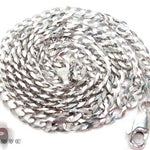 14K White Gold Solid Curb Link Chain 20 Inches 3.7mm   31653 - Image 5