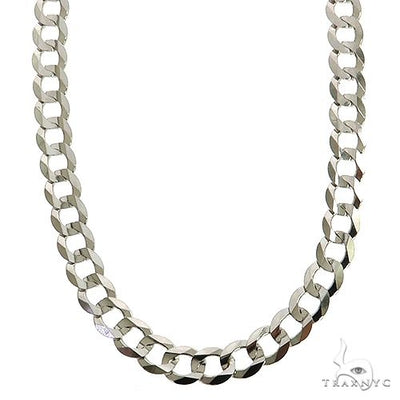 14K White Gold Solid Curb Link Chain 20 Inches 5.7mm   31646 - Image 1