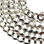 14K White Gold Solid Curb Link Chain 22 Inches 4.7mm   31651 - Image 3