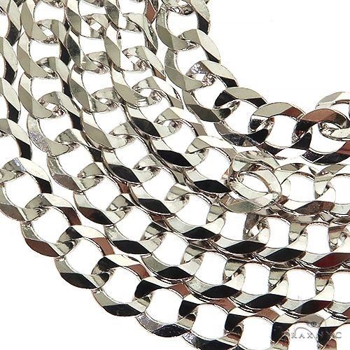 14K White Gold Solid Curb Link Chain 22 Inches 4.7mm   31651 - Image 3
