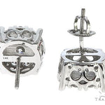 14K White Gold Diamond Cluster Stud Earrings 65522 - Image 3