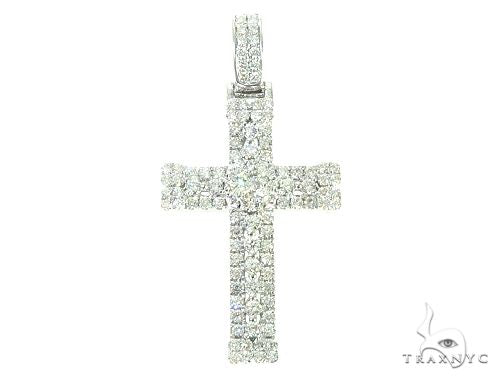 14K Gold Diamond Cross 65840 - Image 1