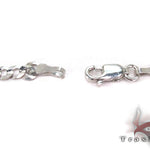 14K White Gold Solid Curb Chain 22 Inches 3.7mm   31656 - Image 4