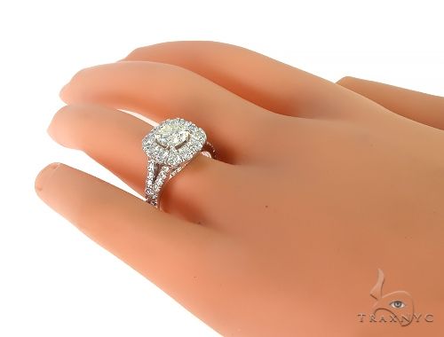14K White Gold Diamond Engagement Ring 66139 - Image 7