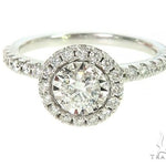 14K White Gold Diamond Engagement Ring Bridal Set 65973 - Image 3