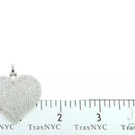 14K White Gold Diamond Heart Pendant 65846 - Image 7