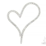 14K White Gold Diamond Heart Pendant 65866 - Image 1