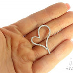 14K White Gold Diamond Heart Pendant 65866 - Image 5