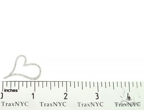 14K White Gold Diamond Heart Pendant 65866 - Image 7
