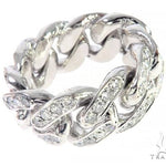 14K White Gold Diamond Miami Cuban Link Ring 65136 - Image 1