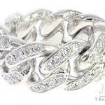 14K White Gold Diamond Miami Cuban Link Ring 65136 - Image 2