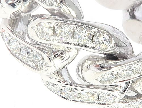 14K White Gold Diamond Miami Cuban Link Ring 65136 - Image 3