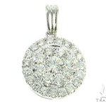 14K  Gold Diamond Round Cluster Pendant 65821 - Image 2