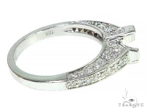 18K White Gold Diamond Semi Mount Engagement Ring 66150 - Image 3
