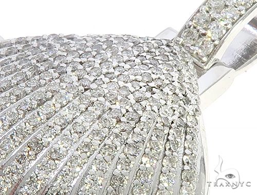 14K White Gold Diamond Special Custom Seashell Engraved Locket Pendant 65317 - Image 4