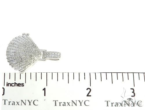 14K White Gold Diamond Special Custom Seashell Engraved Locket Pendant 65317 - Image 8