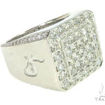 14K White Gold Diamond TraxNYC Ring With Logo 65962 - Image 3