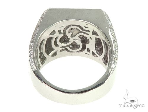 14K White Gold Diamond TraxNYC Ring With Logo 65962 - Image 5
