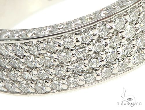 14K White Gold Diamond Wedding Band 66138 - Image 3