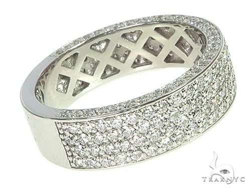 14K White Gold Diamond Wedding Band 66138 - Image 4
