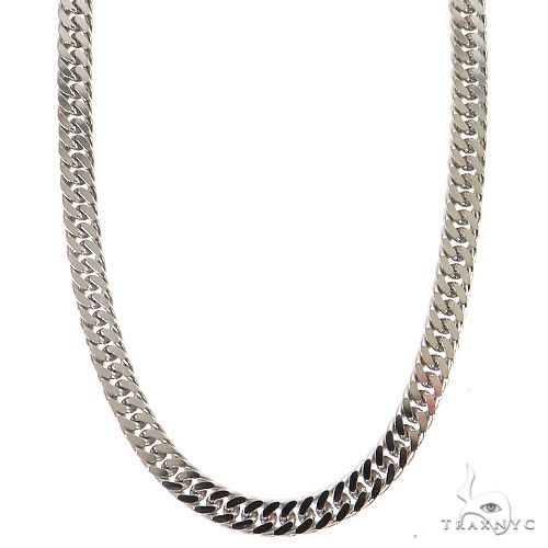 14K White Gold Double Curb Link 24 inches 4.6mm 68970 - Image 1