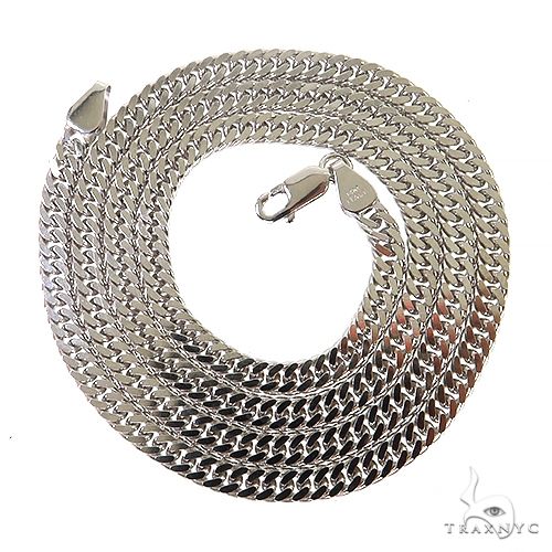 14K White Gold Double Curb Link 24 inches 4.6mm 68970 - Image 3