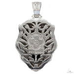 14K White Gold Gorilla Diamond w/ Saphire Pendant 11.16 CT 69755 - Image 6