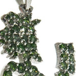 14K White Gold Green Diamonds Hatchet Man Pendant 63955 - Image 3
