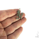 14K White Gold Green Diamonds Hatchet Man Pendant 63955 - Image 5