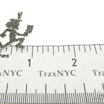 14K White Gold Green Diamonds Hatchet Man Pendant 63955 - Image 7