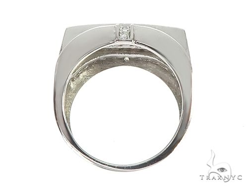 14K White Gold Hip Hop Premiere Ring 65186 - Image 6