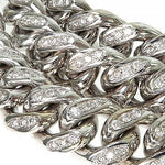 14K White Gold Miami Cuban Link Diamond Chain 66224 - Image 4