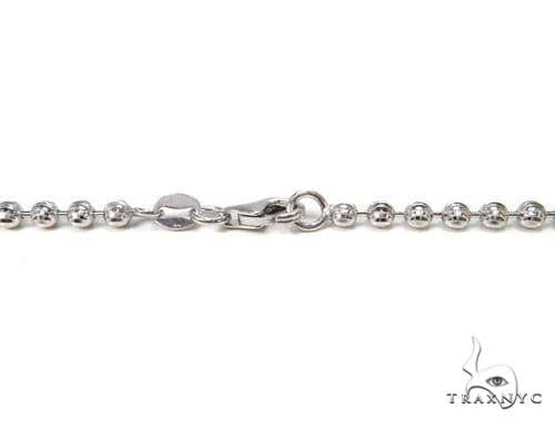 14K White Gold Moon Cut Link Chain 22 Inches 3mm   64800 - Image 4