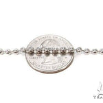 14K White Gold Moon Cut Link Chain 24 Inches 3mm   64801 - Image 3