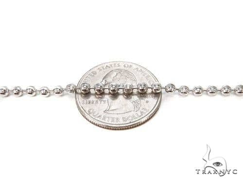 14K White Gold Moon Cut Link Chain 24 Inches 3mm   64801 - Image 3