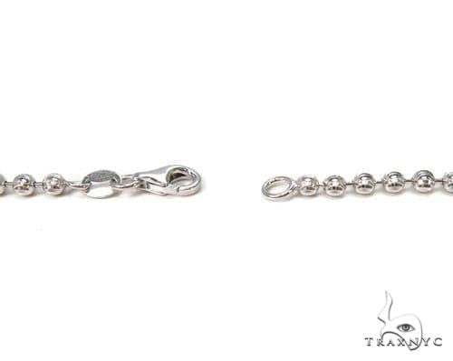 14K White Gold Moon Cut Link Chain 24 Inches 3mm   64801 - Image 5