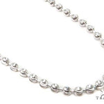 14K White Gold Moon Cut Link Chain 24 Inches 4mm   65174 - Image 1